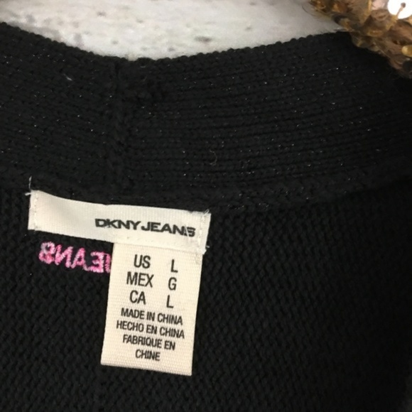 DKNY metallic black sweater - Picture 6 of 6